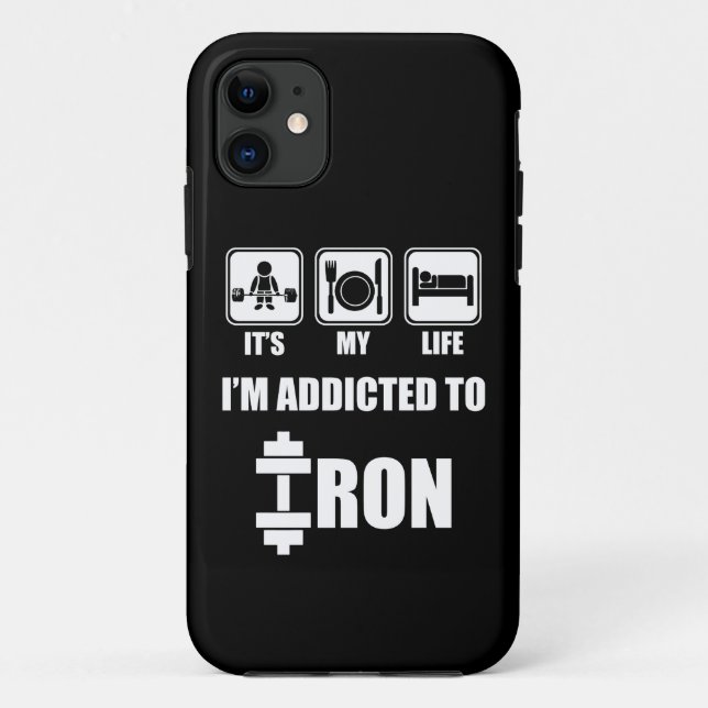 Lift, Eat, Sleep - Addicted To Iron - Workout Case-Mate iPhone Case (Back)