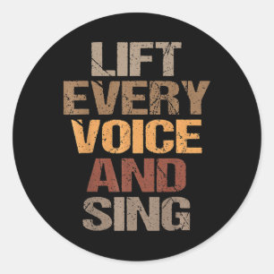 Lift Every Voice And Sing Juneteenth Black History Classic Round Sticker