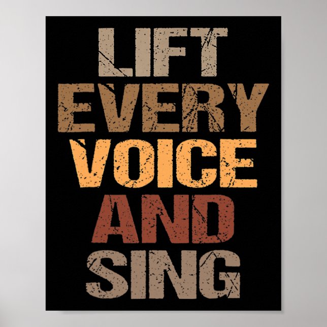 Lift Every Voice And Sing Juneteenth Black History Poster (Front)