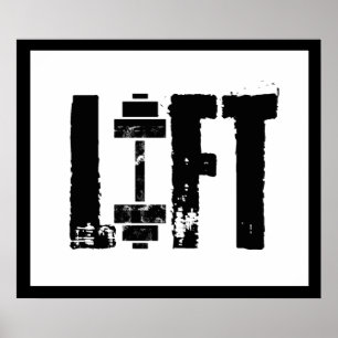 LIFT GYM Weightlifting BODYBUILDING Poster
