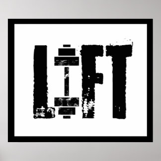LIFT GYM Weightlifting BODYBUILDING Poster