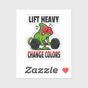 Lift Heavy Change Colors – Funny Chameleon Gym