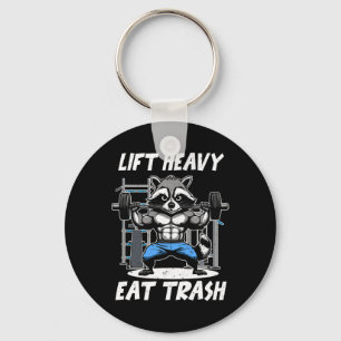 Lift Heavy Eat Trash Weightlifting Bodybuilding Gy Key Ring