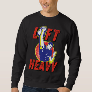 Lift Heavy Kettlebell Workout Gym Weightlifting Fi Sweatshirt