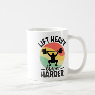 Lift Heavy Love Harder Weight Weightlifter Bodybui Coffee Mug