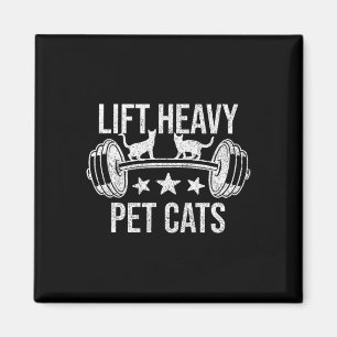 Lift Heavy Pet Cats Bodybuilding Weightlifting Cat Magnet