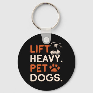 Lift Heavy Pet Dogs Gym Workout Bodybuilding Weigh Key Ring