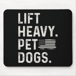 Lift Heavy Pet Dogs Weightlifting Bodybuilding Fit Mouse Pad