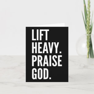 Lift Heavy Praise God Christian Powerlifting Bodyb Card