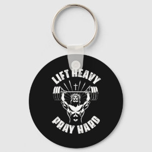Lift Heavy Pray Hard Christian Bodybuilding Gym Ch Key Ring