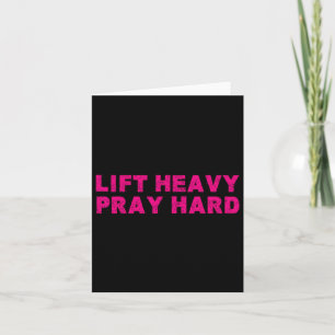 Lift Heavy Pray Hard Fitness Bodybuilding Jesus Fa Card