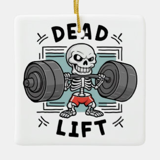 Lift Heavy, Reach Beyond Limits Ceramic Ornament