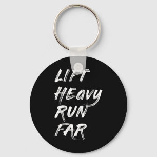Lift Heavy Run Far Hybrid Sport Fitness Running Bo Key Ring