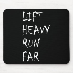 Lift Heavy Run Far Hybrid Sport Fitness Running Bo Mouse Pad