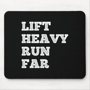 Lift Heavy Run Far Hybrid Sport Fitness Running Bo Mouse Pad