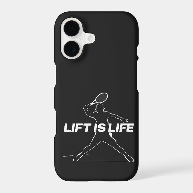 Lift is Life for tennis fans iPhone Case (Back)