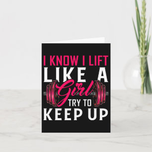 Lift Like A Girl Bodybuilding Weight Training Gym  Card