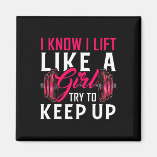 Lift Like A Girl Bodybuilding Weight Training Gym Magnet
