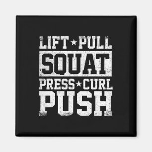 Lift Pull Squat - Workout Gym Weightlifting Bodybu Magnet