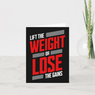 Lift The Weight Or Lose The Gains Vintage Retro Bo Card