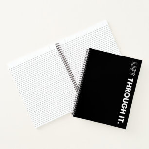 Lift Through It Vintage Retro Notebook
