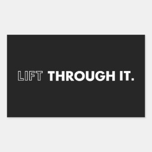 Lift Through It Vintage Retro Rectangular Sticker