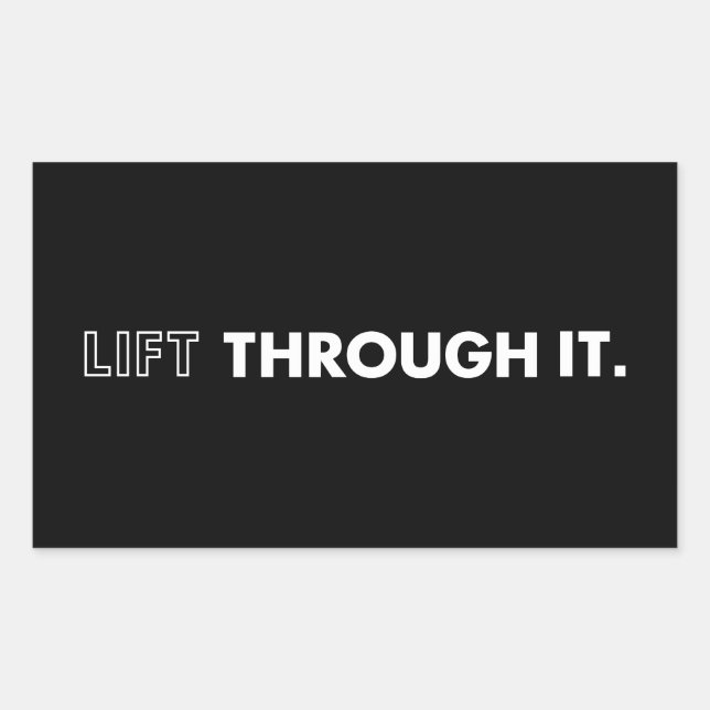 Lift Through It Vintage Retro Rectangular Sticker (Front)
