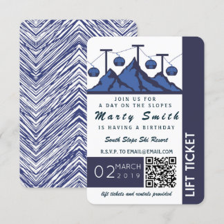 Lift Ticket Ski Invitation