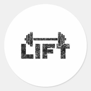 Lift Workout Lifting Weightlifting Gym 1  Classic Round Sticker
