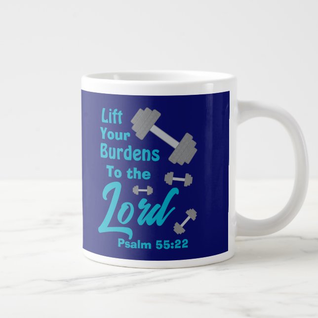 Lift Your Burdens Large Coffee Mug (Right)