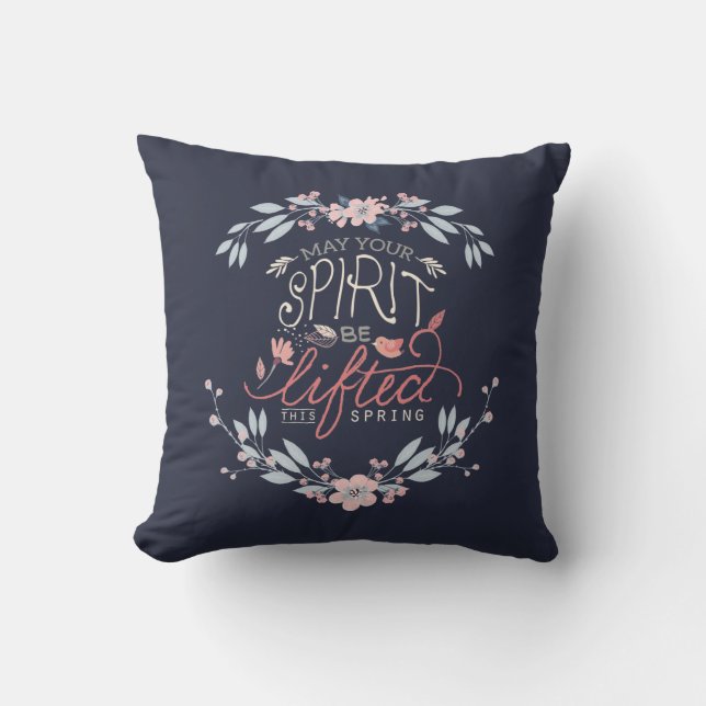Lift your spirits this spring  cushion (Front)