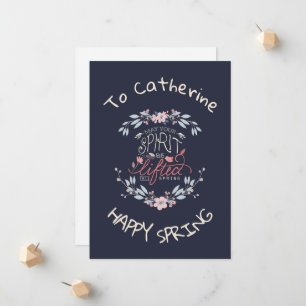 Lift your spirits this spring personalised card