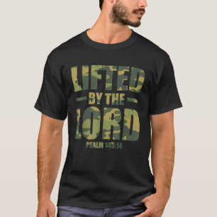 Lifted By The Lord Christian Men Camo Scripture Gy T-Shirt