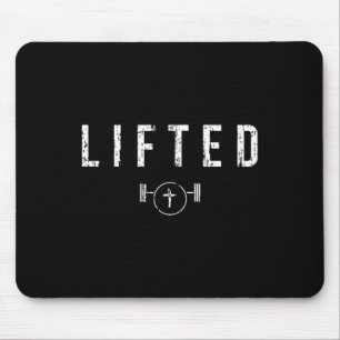 Lifted Fitness Gym Workout Jesus Christian Belief Mouse Pad