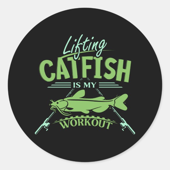 Liftign Catfish Classic Round Sticker (Front)