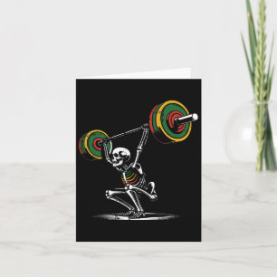 Lifting Fathers Day Gym Workout Dad Papa Men Card