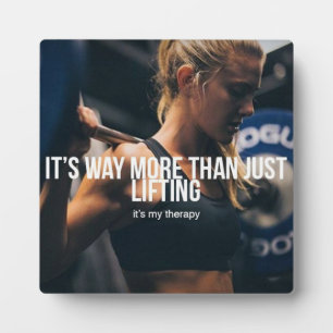 Lifting Is My Therapy - Women's Gym Workout Plaque