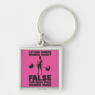 Lifting Makes Women Huge? False. Cupakes Do Key Ring