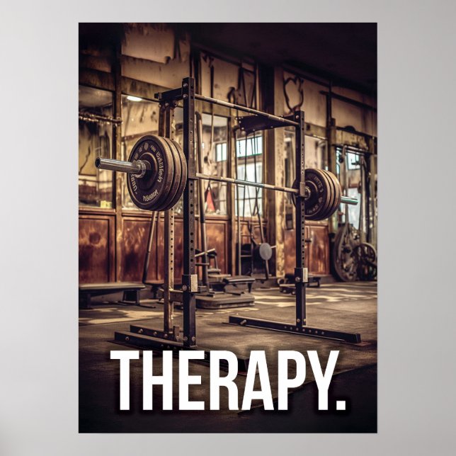 Lifting Therapy - Workout Gym Poster (Front)