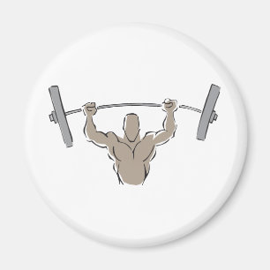 Lifting Weights Magnet