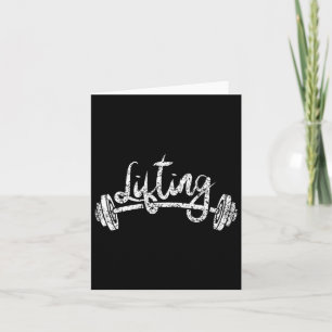 Lifting Workout Lift Gym Weightlifting 1 Card