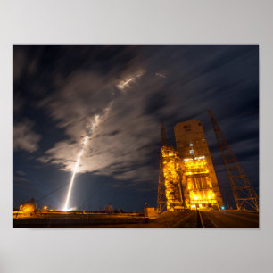 Liftoff of Cygnus Cargo Ship, on Mission to ISS Poster