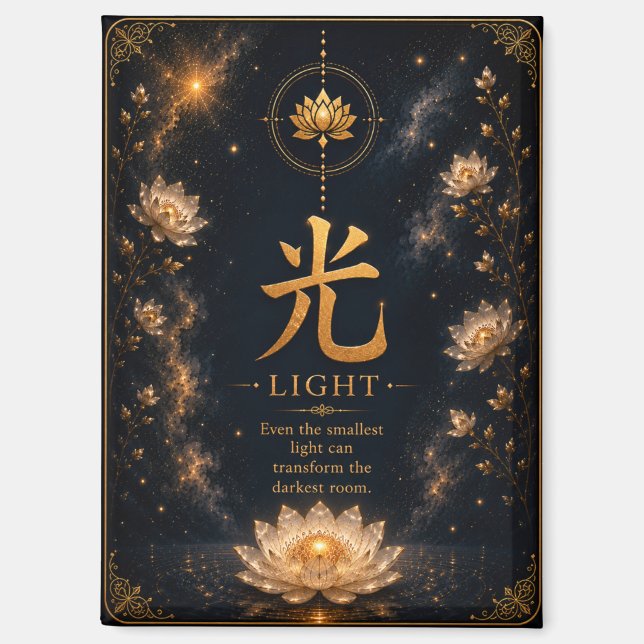 Light (光) Chinese Character Magnet  (Front)