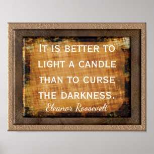 Light a Candle Print -- quote Eleanor Roosevelt