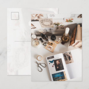 Light Academia Art Journaling Aesthetic Postcard