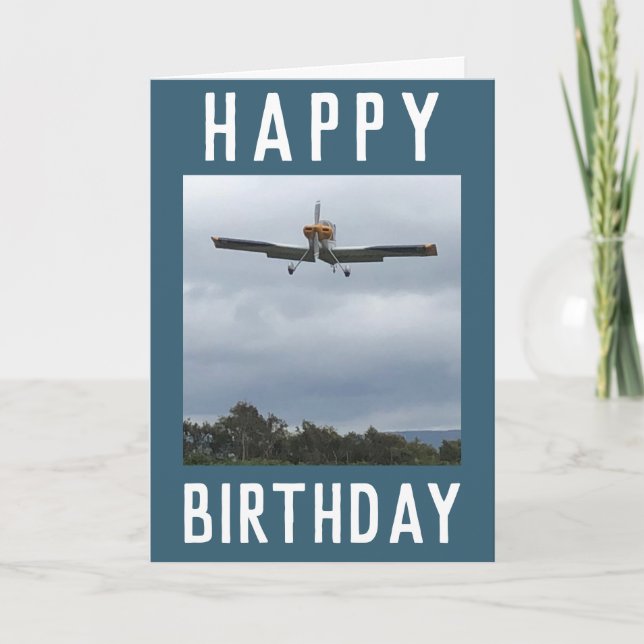 Light Aircraft Coming in to Land Card (Front)