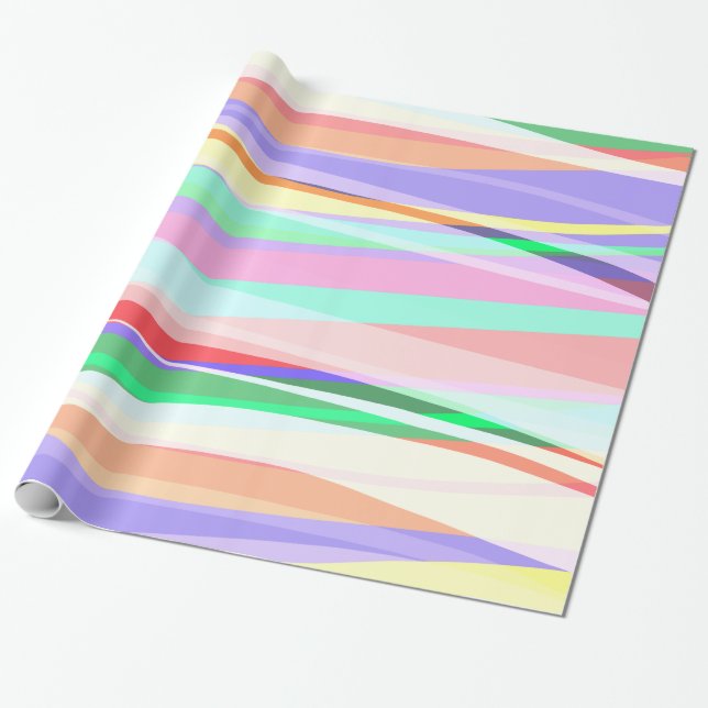 Light Airy Waves Wrapping Paper (Unrolled)