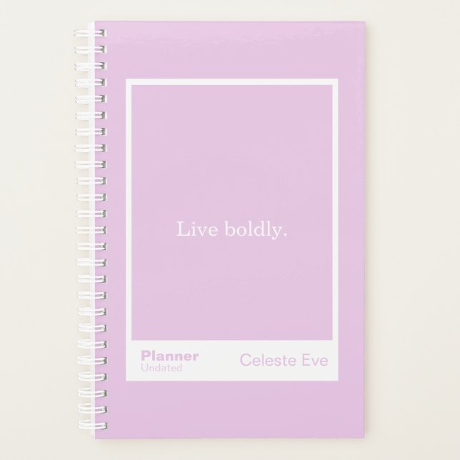 Light Amethyst Purple Block Quote Small Planner (Front)