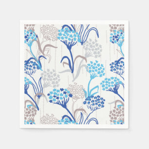 Light and Airy Hydrangea Floral Pattern Napkin