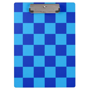 Light and Dark Blue Checker Design  Clipboard
